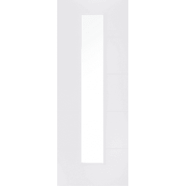 Santandor White Primed 1 Lite With Clear Glass Door