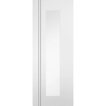 Sierra Blanco White Pre-Finished 1 Lite With Clear Glass Door
