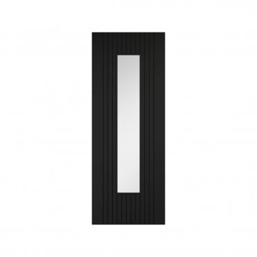 lpd Sydney Clear Glazed Black Laminate Door