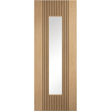 Sydney Oak Pre-Finished Door With Clear Glass