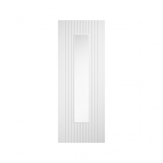 LPD Doors Sydney White Laminate Door with Clear Glass