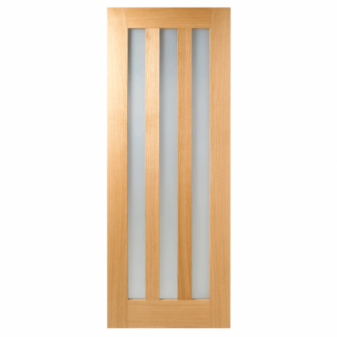 Utah Oak 3L With Frosted Glass Pre-Finished Internal Door