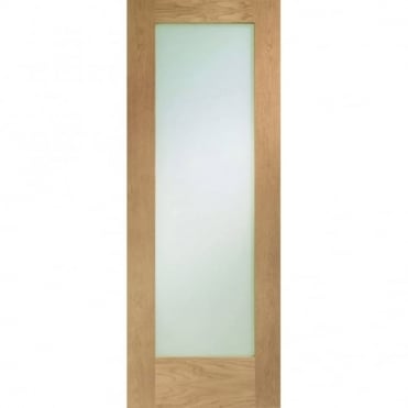 Vancouver Pattern 10 Oak 1L Clear Glazed Pre-Finished Internal Door