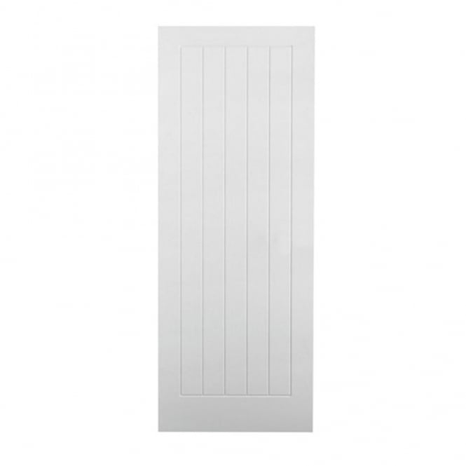 LPD Doors WHITE MOULDED TEXTURED VERTICAL 5 Panel Internal Door