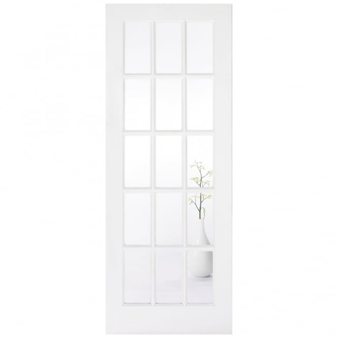 LPD Doors WHITE SA GLAZED 15 Clear Glass panel Internal Door
