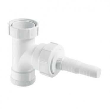 1½" x 1½" x ¾" V33L Washing Machine Surefit Swept Tee with Domestic Appliance Nozzle