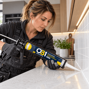 OB1 Multi-Surface Construction Sealant & Adhesive 290ml cartridge in white