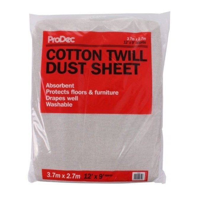 ProDec Bleached Twill Dust Sheet 12 x 9