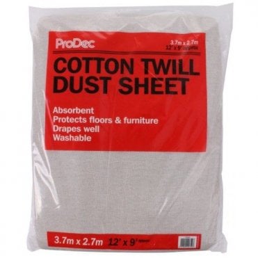 Bleached Twill Dust Sheet 12 x 9