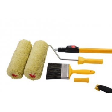 Twin Head Exterior Masonry Painting Kit & Pole