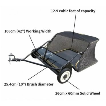 The Handy 106cm (42") Towed Lawn Sweeper