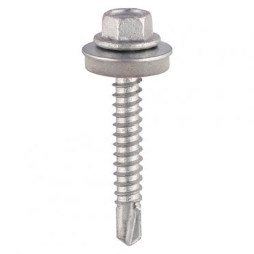 Hex Exterior Self Drilling EPDM Light Section Screws (Box of 100)