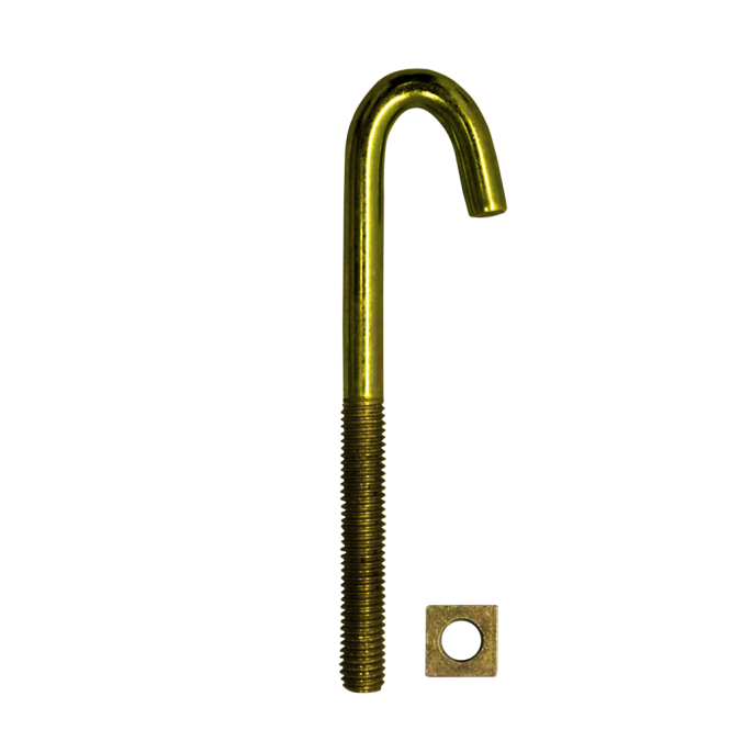 TIMco M8 Bright Zinc Plated Hook Bolt (J Bolt)