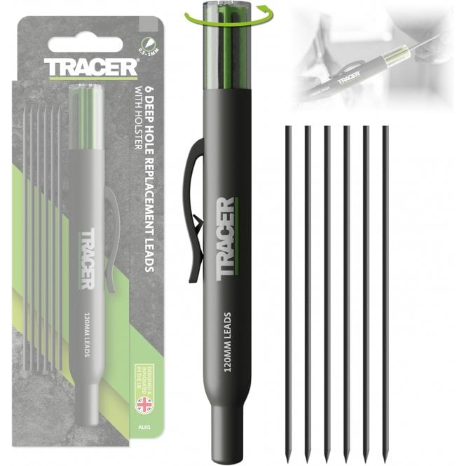 Tracer Lead Holster Replacement Pack for Deep Hole Construction Pencil