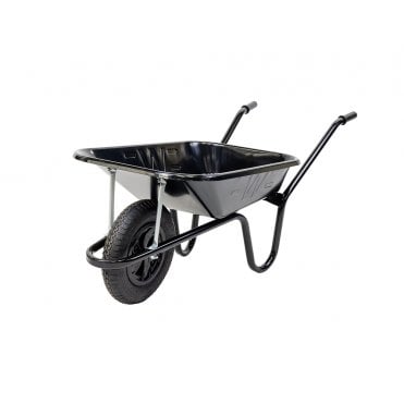 Walsall Contractor Black 85Ltr Wheelbarrow with Pneumatic Tyre
