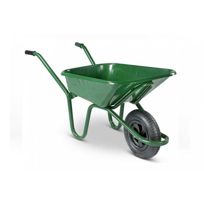 Walsall Endurance Wheelbarrow Pneumatic Tyre Green 90L