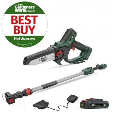 Webb 20V 15cm (6") Cordless Pruing Saw with Extension Pole (2AH Battery & Charger)
