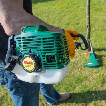 Webb 26cc 25cm (10") Petrol Curved Shaft Line Strimmer