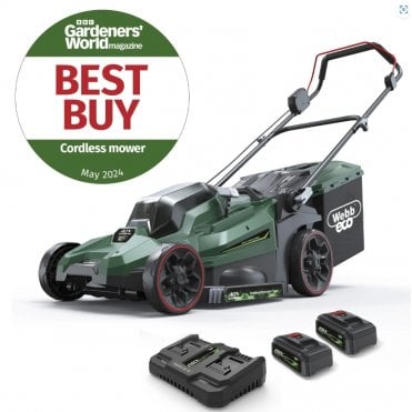 Webb 40V (2 x 20v) 43cm (17") Cordless Rotary Lawnmower (2 x 4AH Battery & Charger)
