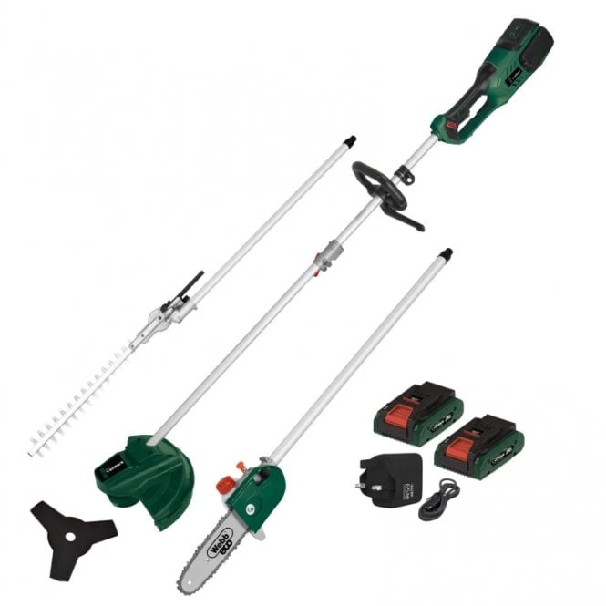 Webb  40V Cordless Brushless Multi-Tool (Includes Pole Saw, Hedge Trimmer, Line Trimmer & BC Blade)