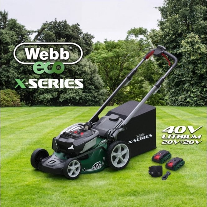Webb 40V Cordless Brushlesss Self Propelled Lawnmower 47cm
