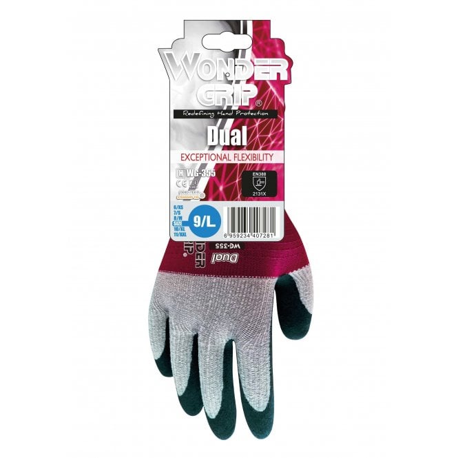 Wonder Grip Red Latex Dual General Purpose Double Layer Glove