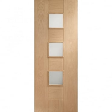 Internal Oak Pre-Finished Messina with Clear Glass Door