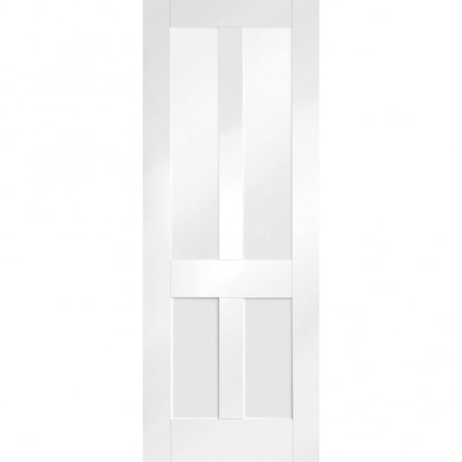 XL Joinery Internal White Primed Malton Shaker with Clear Flat Glass Door