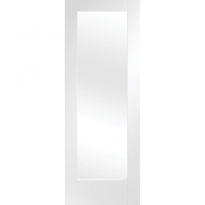 XL Joinery Internal White Primed Pattern 10 with Clear Glass Door