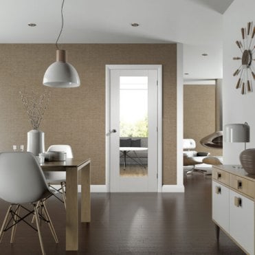 Internal White Primed Pattern 10 with Obscure Glass Door