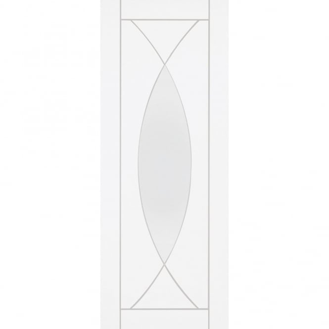 XL Joinery Internal White Primed Pesaro with Clear Glass Door