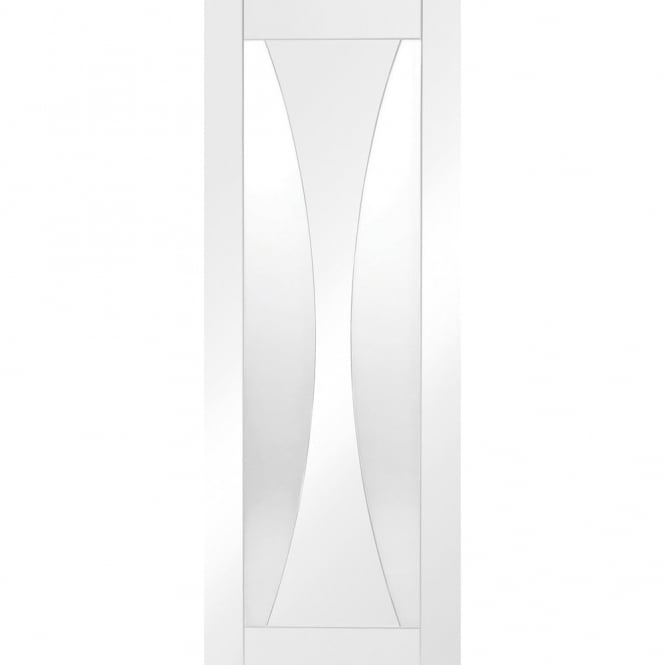 XL Joinery Internal White Primed Verona with Clear Glass Door