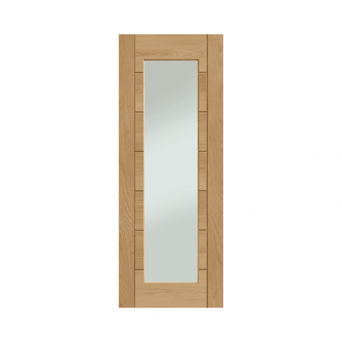 XL Joinery Palermo Essential 1 Light Internal Oak Door with Clear Glass